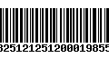 Código de Barras 13251212512000198550