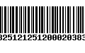 Código de Barras 13251212512000203830