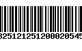 Código de Barras 13251212512000205450