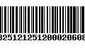 Código de Barras 13251212512000206081