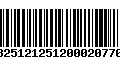 Código de Barras 13251212512000207706