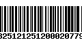 Código de Barras 13251212512000207796