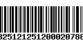 Código de Barras 13251212512000207887