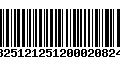 Código de Barras 13251212512000208249