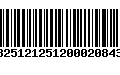 Código de Barras 13251212512000208430