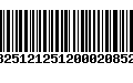 Código de Barras 13251212512000208520