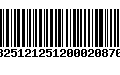 Código de Barras 13251212512000208701