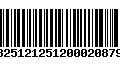 Código de Barras 13251212512000208792