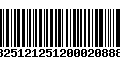 Código de Barras 13251212512000208882