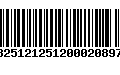 Código de Barras 13251212512000208973