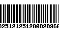 Código de Barras 13251212512000209607