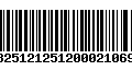 Código de Barras 13251212512000210696