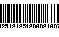 Código de Barras 13251212512000210878