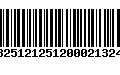 Código de Barras 13251212512000213243