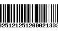 Código de Barras 13251212512000213335