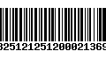 Código de Barras 13251212512000213699