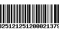 Código de Barras 13251212512000213791