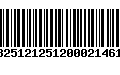 Código de Barras 13251212512000214612