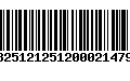 Código de Barras 13251212512000214795