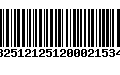 Código de Barras 13251212512000215343