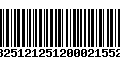 Código de Barras 13251212512000215526