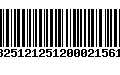 Código de Barras 13251212512000215618