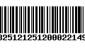 Código de Barras 13251212512000221497