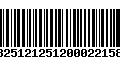 Código de Barras 13251212512000221589