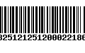 Código de Barras 13251212512000221866