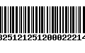 Código de Barras 13251212512000222143