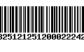 Código de Barras 13251212512000222420