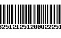 Código de Barras 13251212512000222513