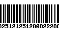 Código de Barras 13251212512000222882