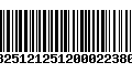 Código de Barras 13251212512000223808