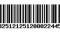 Código de Barras 13251212512000224456