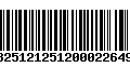 Código de Barras 13251212512000226497