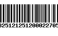 Código de Barras 13251212512000227055