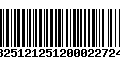 Código de Barras 13251212512000227241