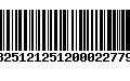 Código de Barras 13251212512000227799