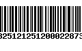 Código de Barras 13251212512000228730