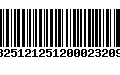 Código de Barras 13251212512000232094