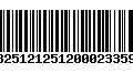 Código de Barras 13251212512000233593