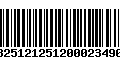 Código de Barras 13251212512000234908