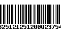 Código de Barras 13251212512000237545