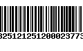 Código de Barras 13251212512000237734