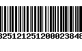 Código de Barras 13251212512000238489