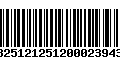 Código de Barras 13251212512000239434