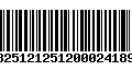 Código de Barras 13251212512000241897