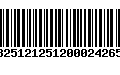 Código de Barras 13251212512000242656