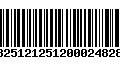 Código de Barras 13251212512000248280